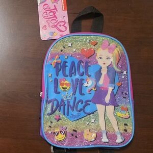 JoJo Siwa "Peace Love Dance" Glitter Kids Backpack - Multicolor